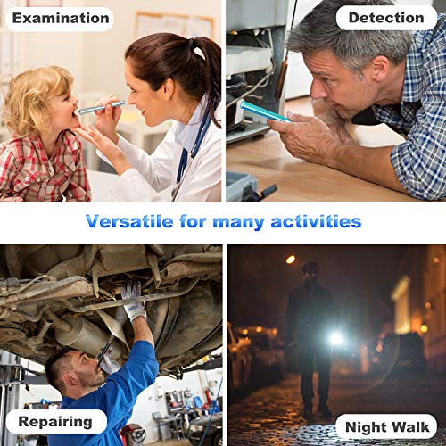 Seamagic 5-Pack Led Penlight Set With 10-Piece Pre-Installed Batteries, Aluminum Handheld Flashlights With Clip For Night Walks, Inspection, Emergency #TOP4