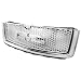 ZMAUTOPARTS For GMC Sierra Denali Round Mesh ABS Front Upper Hood Grille Grill Chrome
