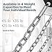 Logest Weight Lifting Chains with Collars - 1 Pair Available in 15LB 25LB 35LB 45LB Steel Workout Chains - Fitness Equipment for Deadlifts Bench Presses and More Targets Back Legs Core Weight Chains