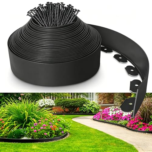 Landscape Edging Border Kit with Spikes (Black)