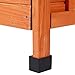 Dibea Conejera de Madera caseta Exterior para Mascotas pequeñas cobertizo 43x43x52 cm