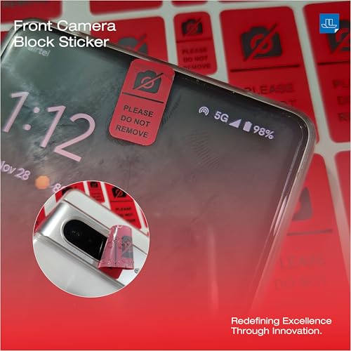 Image of Camera Block Void Stickers -Front & Back Camera Privacy Protection Seals Anti-Tamper Security Labels for Mobile & Laptop Void If Removed | Small Size 10X19mm(50) & 20x40mm(50) Stickers