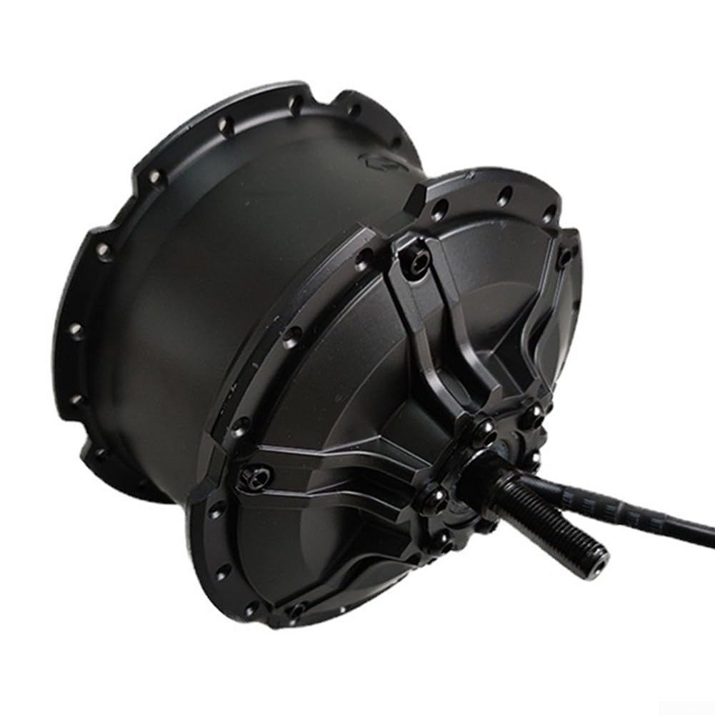 Moteur de moyeu de vélo sans balais 48 V 750 W avec couple élevé ≥ 75 Nm, entraînement arrière pour fourche de 175 mm/190 mm, compatible 6-9 vitesses, noir (largeur d'installation 175 mm)