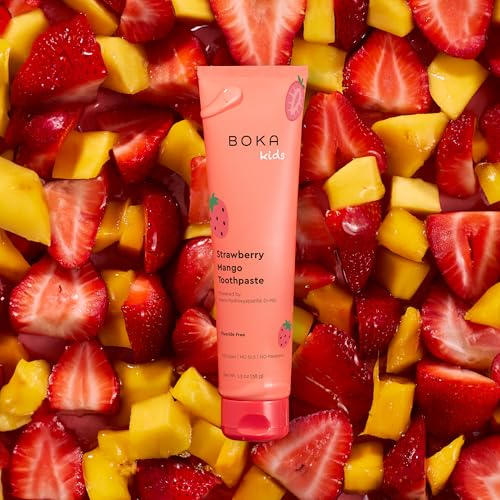 Image of Boka Fluoride Free Toothpaste Nano Hydroxyapatite Toothpaste - Strawberry Mango Flavor, 1.3 oz 2pk