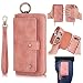 Galaxy Note 8 Leather Flip Case Cover,Galaxy note 8 wallet Case For Women and Men,AIFENG [14 Card Holder][Zipper][Magnetic Detachable]Wallet Folio Case Leather Pouch For Samsung Galaxy note 8,Pink