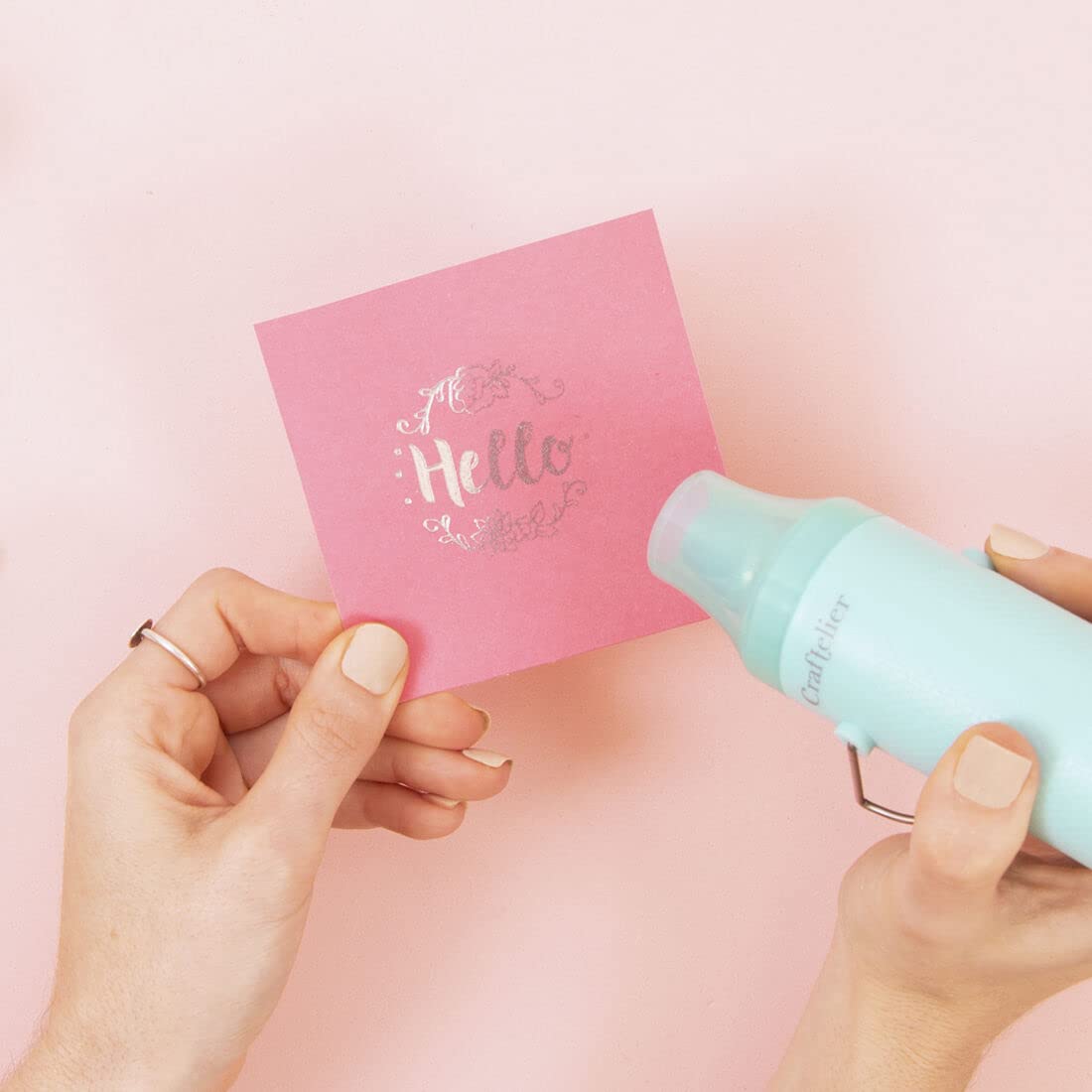 Craftelier - Pistola ad Aria Calda con Due Regolazioni di Intensità Per Scrapbooking, Embossing e Crafting | Spina Europea - Tensione: 220V - Potenza: 300W