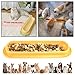 WOZUN 3pcs Skidproof Base Cats Feeding Dish Long Shape Multiple Cats Dining Eating Water Plate for Indoor Feeding Drinking
