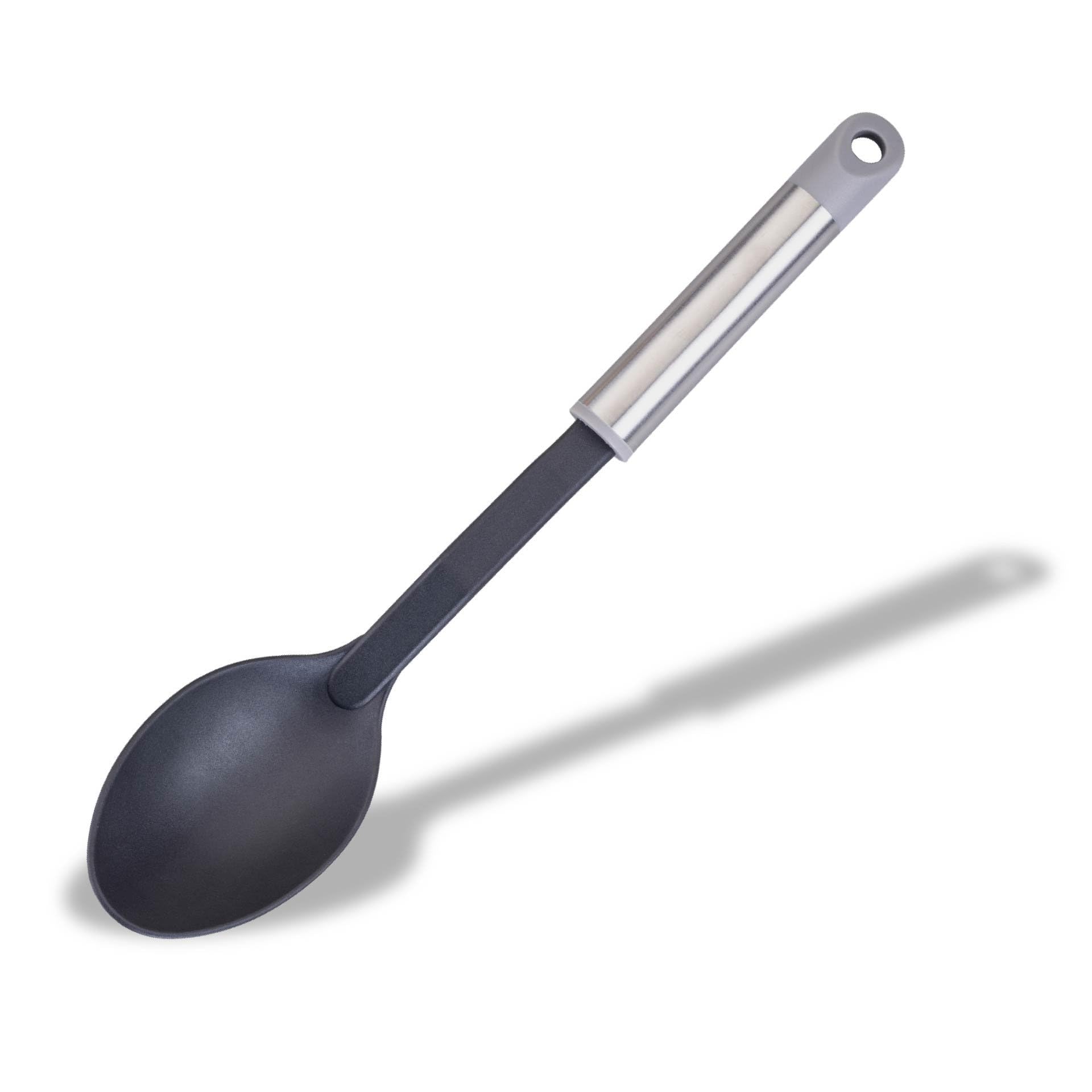 Fackelmann MODE Solid Spoon, Non-Stick Plastic Cooking Spatula, Heat-Resistant Up To 200 Degrees, Utensil for Serving Mixing, Stirring & Serving, Home & Professional, Large Scooping Spoon, 32.5cm