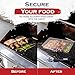 SHIZZO Grill Basket Set, Barbecue BBQ Grilling, Stainless Steel Folding Portable Outdoor Camping Rack for Fish, Shrimp, Vegetables, Cooking Accessories, Gifts for Dad, husband, Friends
