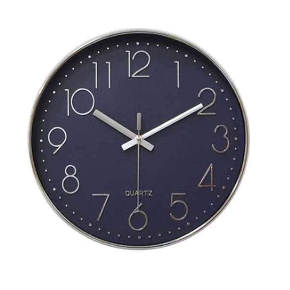 Horloge murale 3D or rose muette ronde couleur lie de vin pour salon moderne