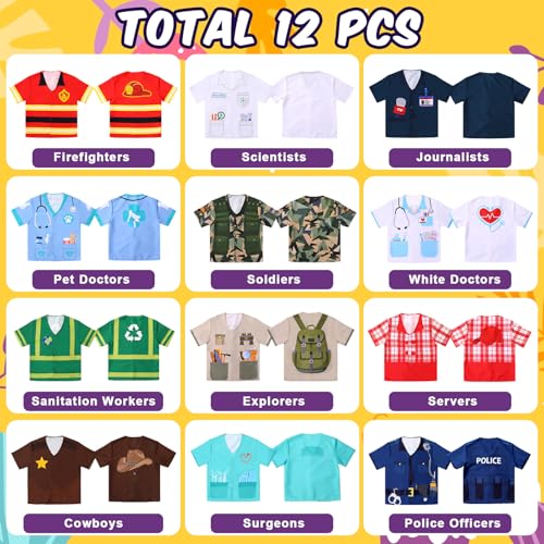 Disfraces roles para niños, set de 12 piezas miniatura 5