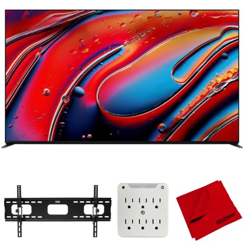 Sony BRAVIA 9 K85XR90 85 inch 4K HDR Smart QLED Mini-LED TV (2024) Bundle with Deco Mount 37"-100" TV Wall Mount Bracket, 6-Outlet Surge Adapter with Night Light and Microfiber Cleaning Cloth