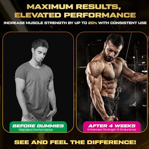Image of Creatine Monohydrate Gummies for Men & Women, Creatine Gummies Sugar Free with L-Taurine, BCAA 2:1, B12 B6 for Boost Strength, Focus & Endurance, Vegan, Non-GMO, Pineapple, 120*2 Bottle