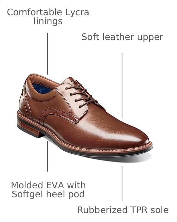 Image of Nunn Bush Centro Flex Plain Toe Oxford