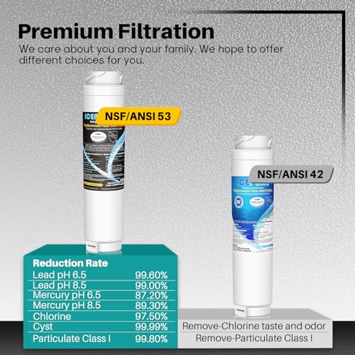 Image of ICEPURE PLUS 644845 NSF /ANSI 53 Certified Replacement for Bosch Ultra Clarity 9000194412 11034152 BORPLFTR10 REPLFLTR10 9000077104 B26FT70SNS B22CS80SNS Refrigerator Water Filter, 3PACK
