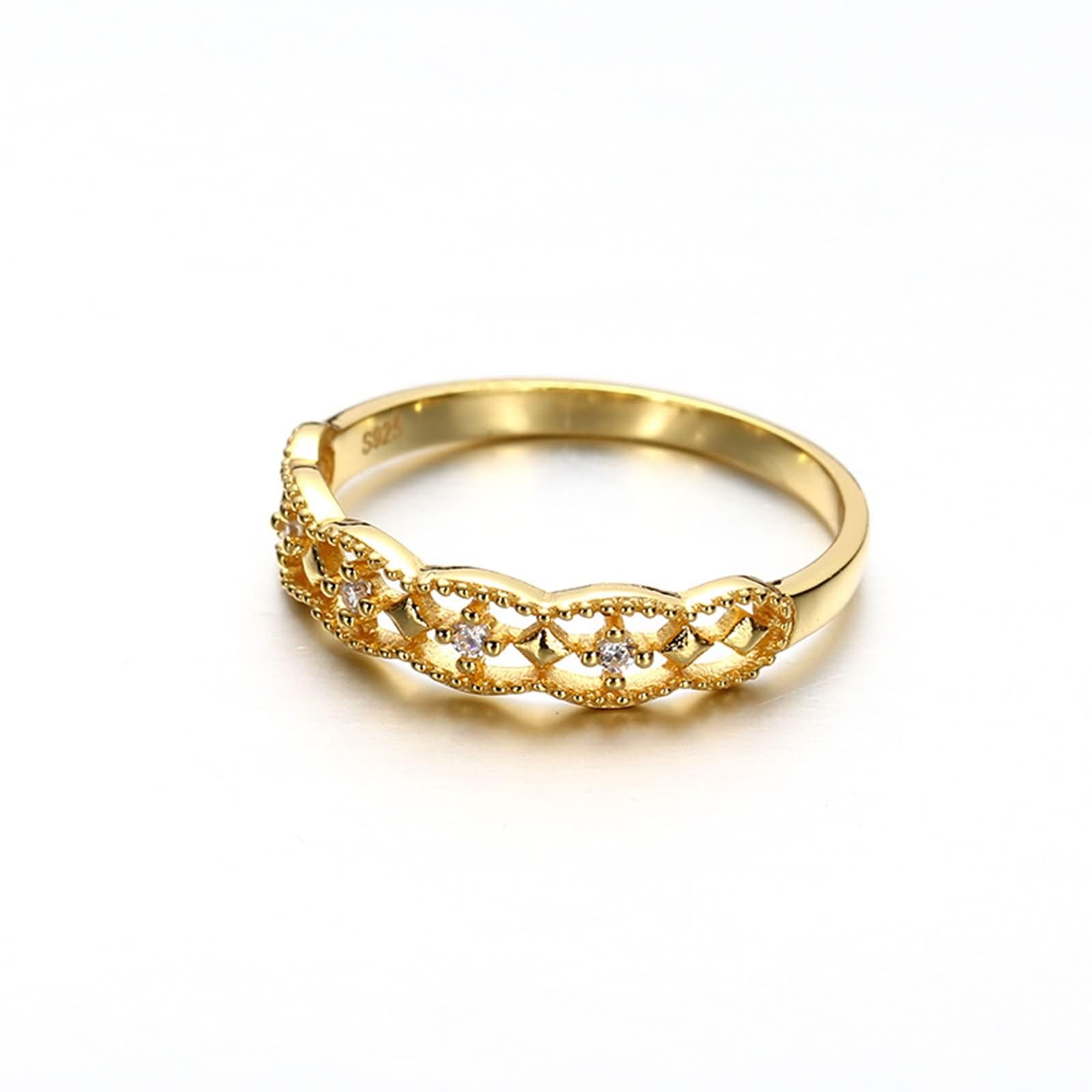 Beydodo Anillo Matrimonio Oro Amarillo Mujer 9 14 18K con Redondo Hueco con Moissanita, Anillo de Matrimonio Oro para Mujer