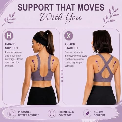 Image of Shoppy Villa - high Impact Sports Bra for Heavy Breast Full Coverage | Gym Bras for Women Workout | Yoga Bra,with Front Zipper Seamless Bra Push up Bras for Women | Black | 2X-Large