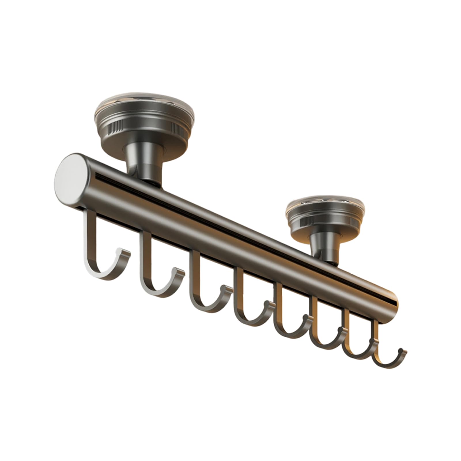 Sturdy Space Aluminum ABS Suction Cup Mounted Hanger for Pull Out Clothes Storage Organizers in Wardrobes Drillless Clothes Hanger