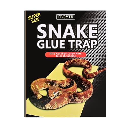 4 Pack 10 x 16 Large Snake Glue Traps with Enhanced Stickiness Snake Rat Sticky Pad Board for House Indoor Outdoor Sticky Glue Traps for Snakes Mice Rats Easy to Set