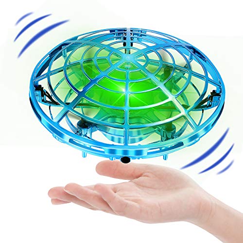 ACE2ACE Upgraded Flying Toy Hand Control Drones, Mini UFO Flying Ball Drones, Levitation Drone with LED and 5 Sensors, Gifts for Kids Adults Boys Girls Indoor Outdoor Entertainment