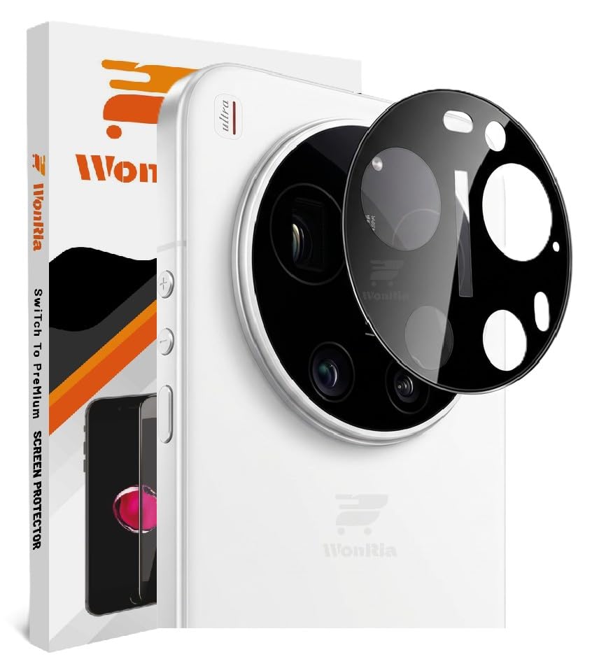 Image of WonRia Pack 1- Back Camera Lens Protector for Xiaomi Mi 17 Ultra 5G Camera Glass Protector Guard [3D Premium] - Black