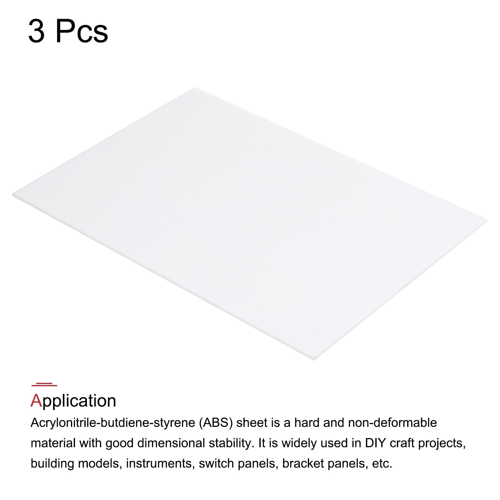QUARKZMAN Foglio in Plastica ABS Bianca 10 x 8 x 0,03 Pollici