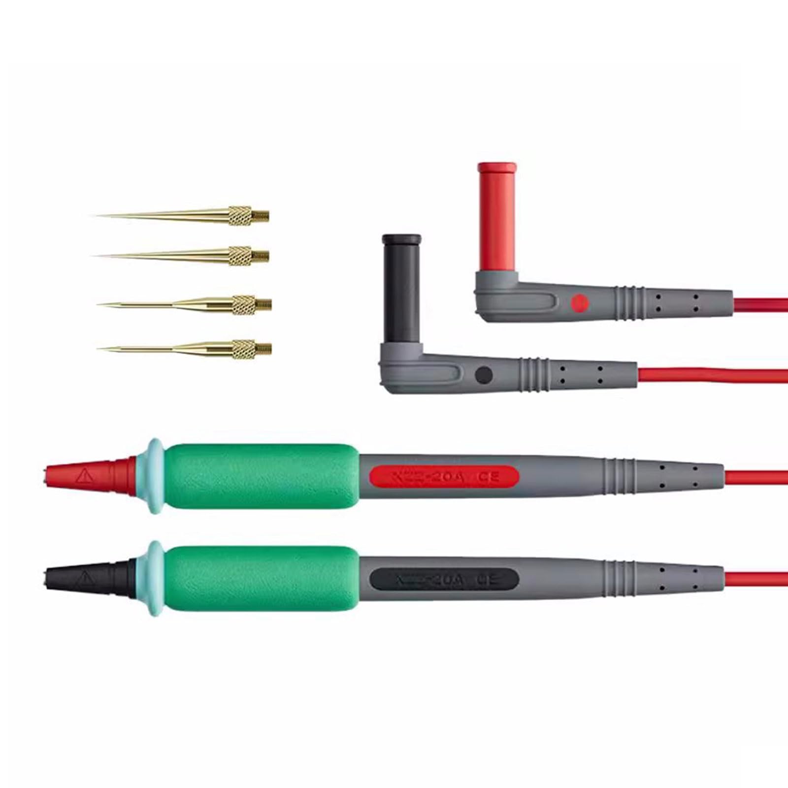 20A 1000V Multimeter Probes Multimeter Leads, MultimetersTest Leads Pen Wire Cable Comfortable Grip Voltmeter with Banana Plugs