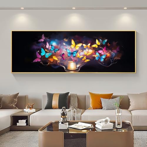 Peinture diamant grand format 5D kit complet papillon anti-stress pour décoration maison débutant