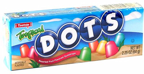 Gomitas Tropical Dots sabor surtido 2.25 oz 3 unidades miniatura 1