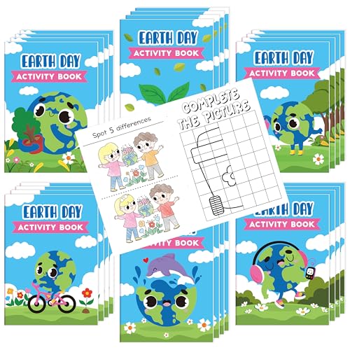 Earth Day Activity Books for Kids - 24Pcs Save The
