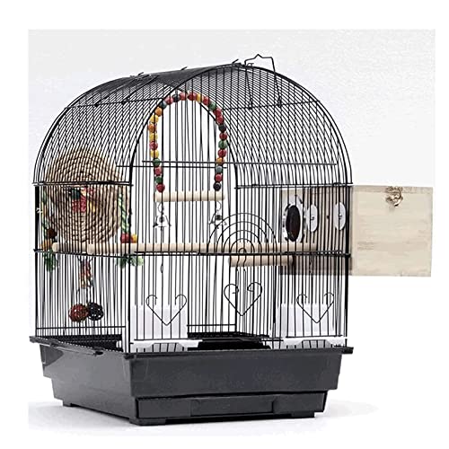 鳥のケージ大きな金属製の鳥のケージ携帯型鳥のキャリア、トラベルフライングバードケージのローリングスタンドの引き出しシャーシが簡単に清掃できる斬新なデザイン、c