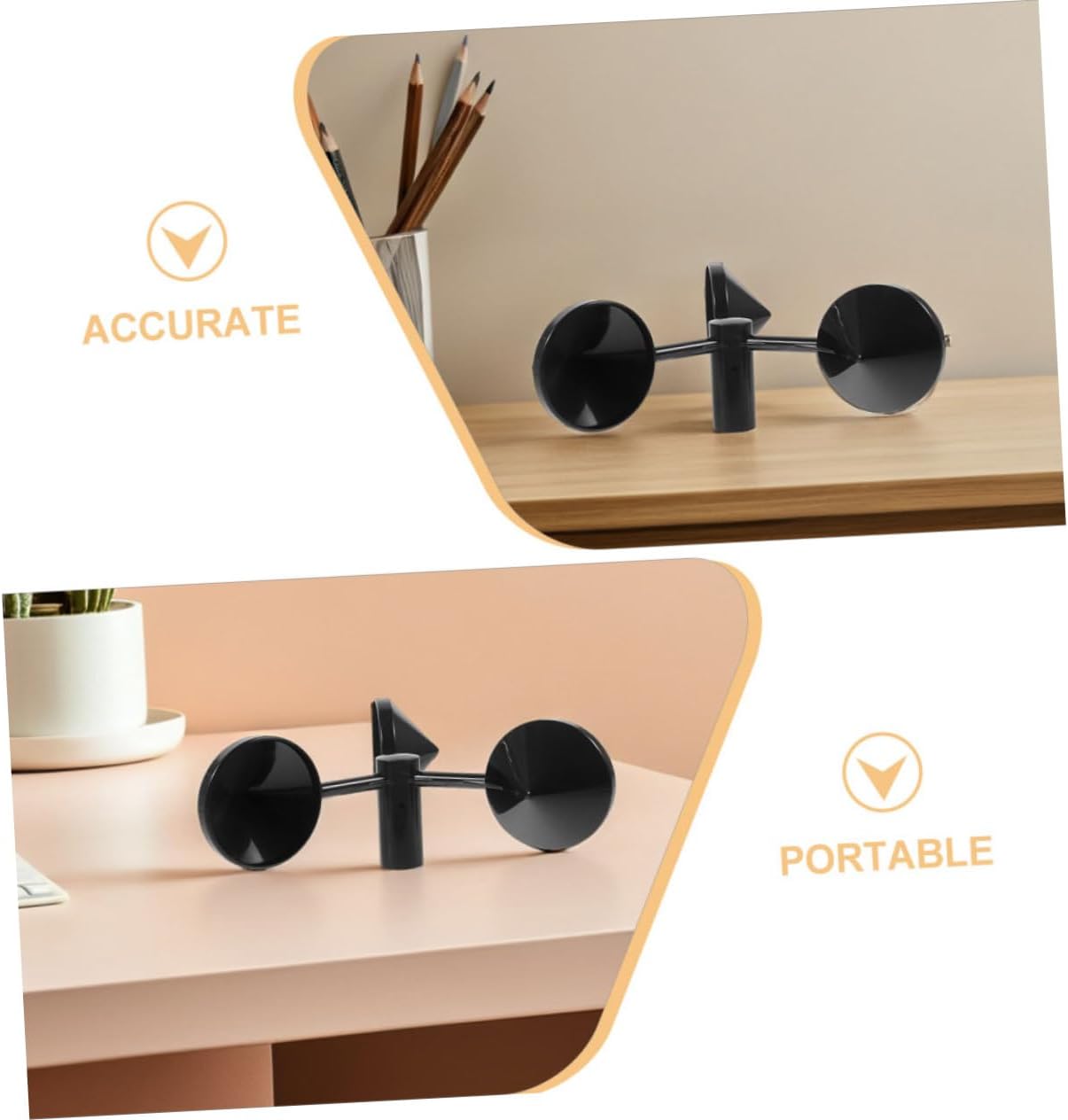 Outanaya 3pcs Metal Anemometer Wind Cups Wind Speed Gauges Speed and Direction for Turbines