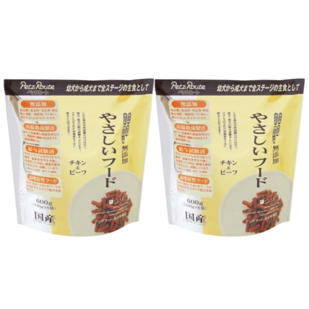 Amazon.co.jp: ペッツルート やさしいフード チキン＆ビーフ 600g×2袋