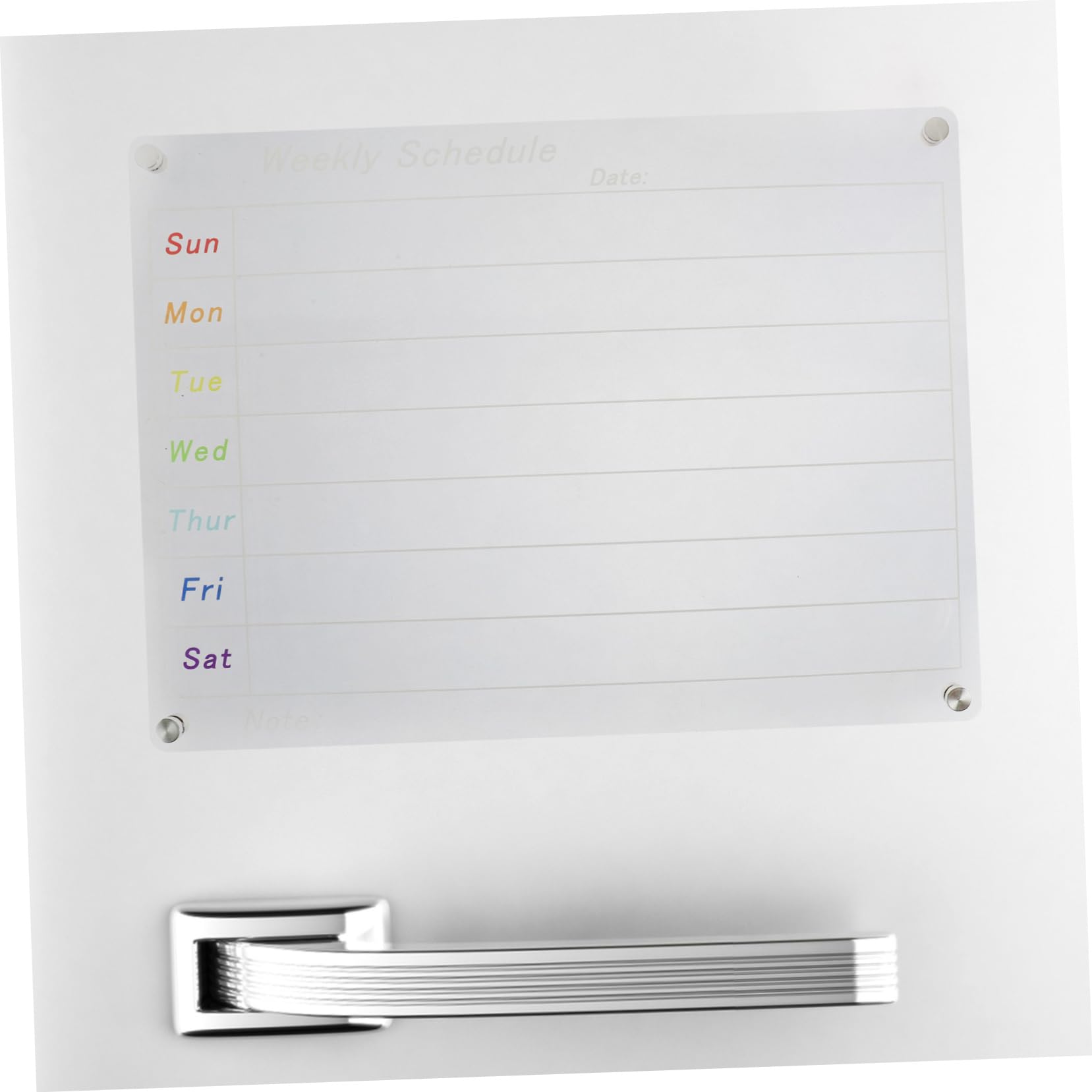 Calendario Junta De Planificación Semanal Transparente Pizarra De Borrado Seco Acrílica Para Pared Tablero Magnético Para Listas De Oficina