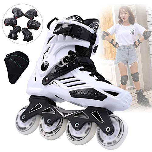 ZCPDP Patines de Ruedas Patines de Velocidad en l�nea Zapatos Hockey Mujeres Hombres Patines de Ruedas para Adultos Patines Zapatos de Patinaje Profesional en l�nea 35-44