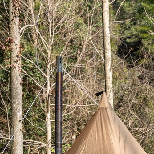 Tapa de chimenea para estufa de camping TAISOCA con parachispas y protector de brasas 5