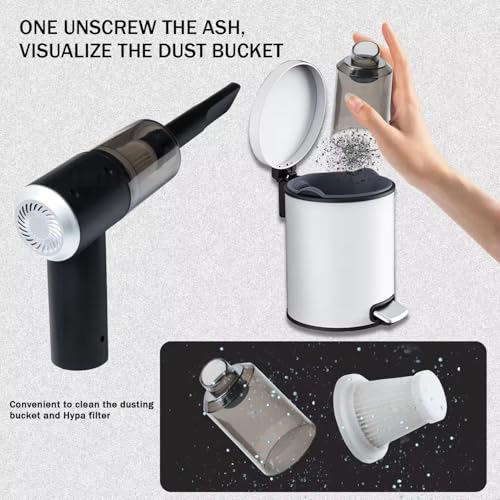 Image of GOPINATHECOM 3 in 1 Cordless Vacuum Cleaner with Air Blower and Duster | Rechargeable Handheld Vacuum for Car Home Keyboard Cleaning | Powerful Suction Lightweight Interior Cleaning Tool