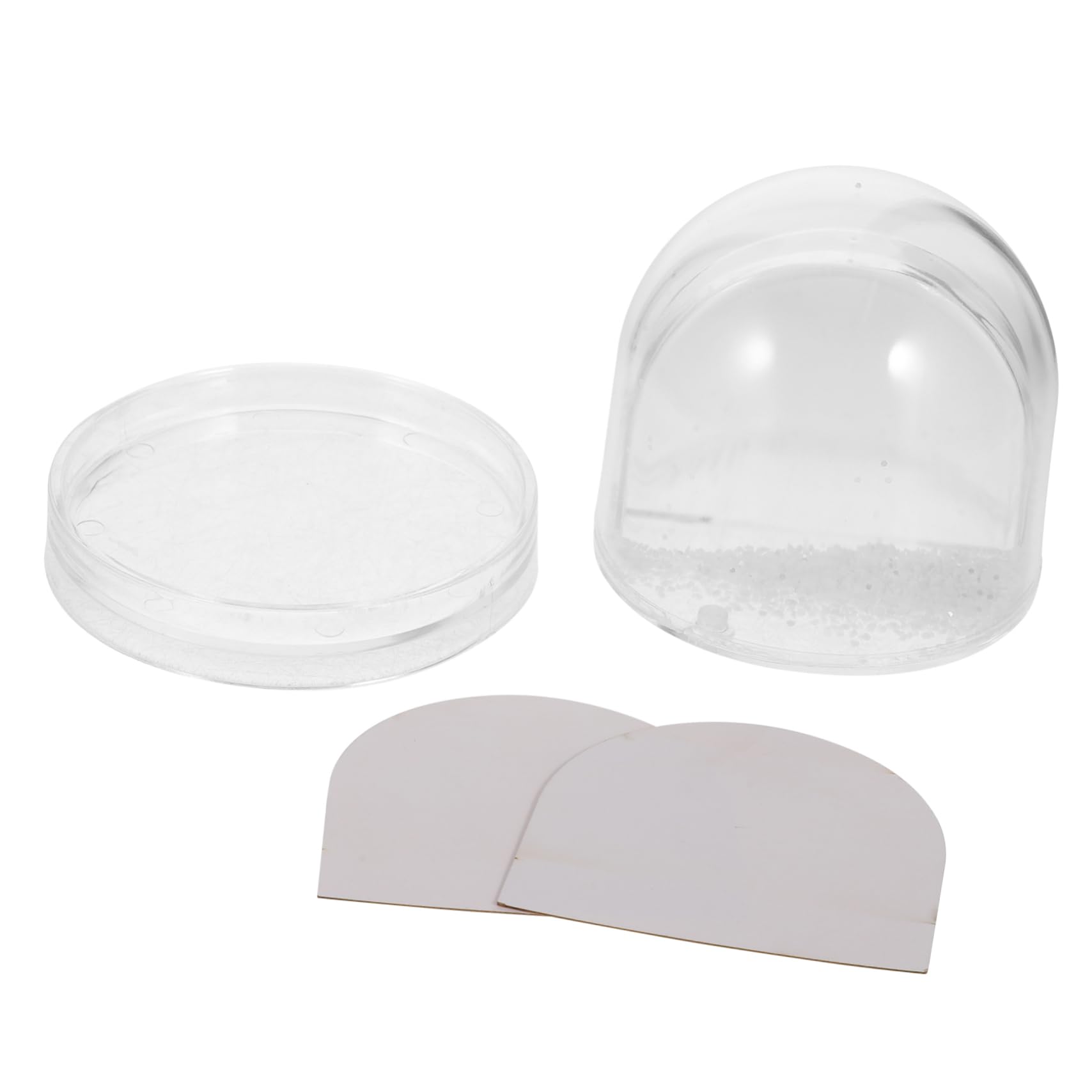 Cabilock 5pièces Boule à Neige Personnalisable Avec Base Transparente Globe Photo à Sublimer Pour Décoration Festive Et Uniques