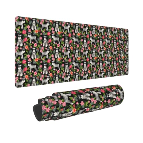 Tapis de souris Schnauzer XXL idéal pour le télétravail