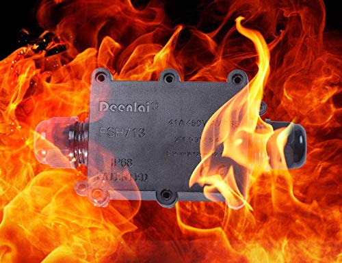 Waterproof Junction Box ,Outdoor Junction Box, Waterproof Electrical Junction Box, Ip68, 3 Way M20 Coaxial Cable Connector Wire Range From 4 To 12Mm, Black #TOP6