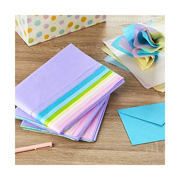 Hallmark 5TIS1096 Packung (Pastell-Regenbogen, 120 Blatt) Seidenpapier, Papier, Pastellfarben – Bild 3
