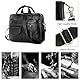 FANDARE Herren Aktentasche Umhängetasche Leder Mann 15.6 Zoll Laptoptasche Damen Henkeltasche Arbeitstasche Business Handtasche Tragetasche Schultertasche Leder Messenger Crossbody Briefcase Schwarz
