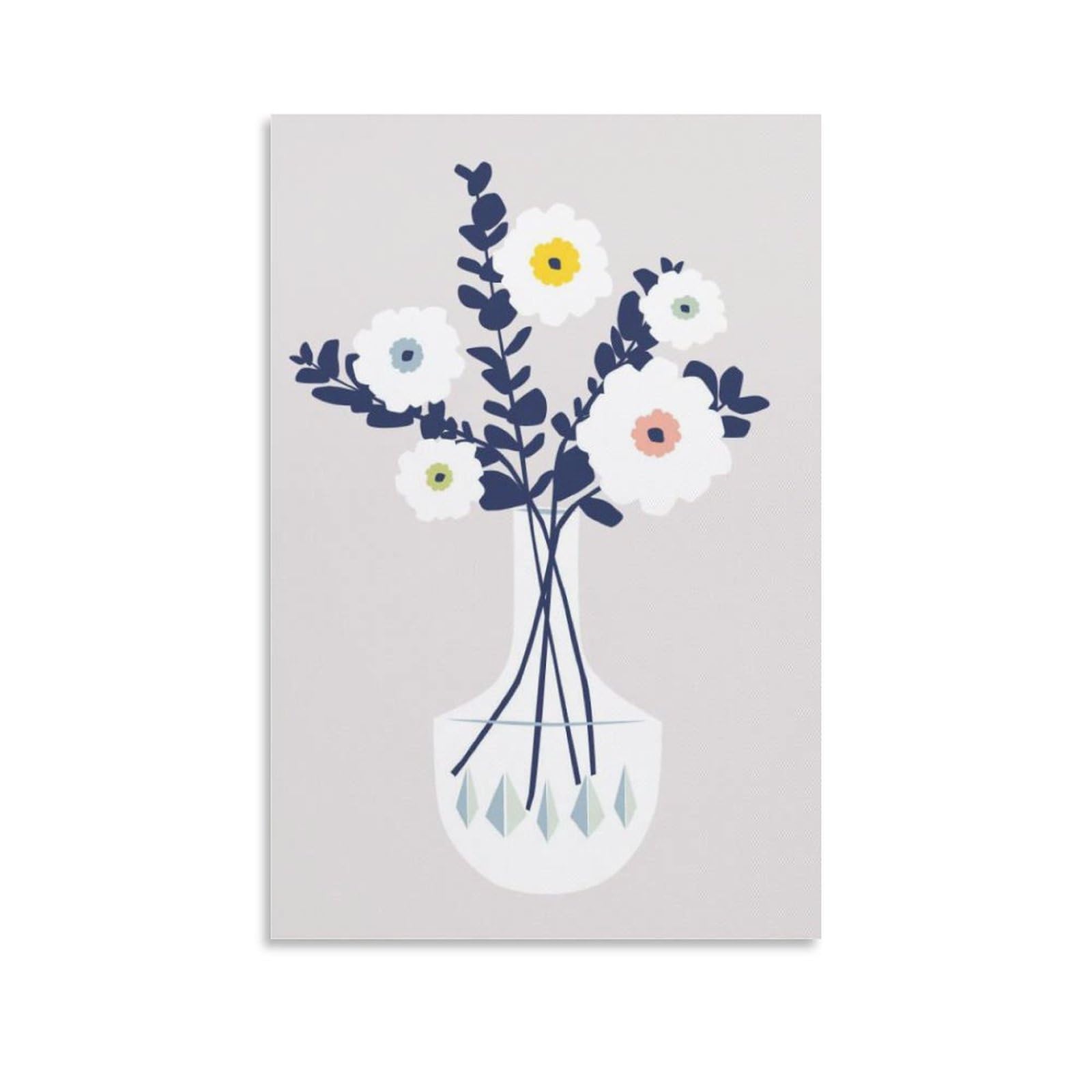 Amazon.co.jp: ポスター アートポスター 絵画 絵 A4 北欧 花 植物 