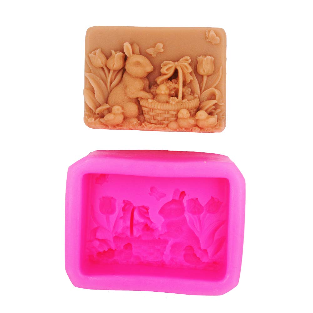 LC Rabbit Silicone Moulds Handmade Soap Molds Silicone Soap Mould Soap DIY Mold for Baking Cake, Chocolate - Image 4