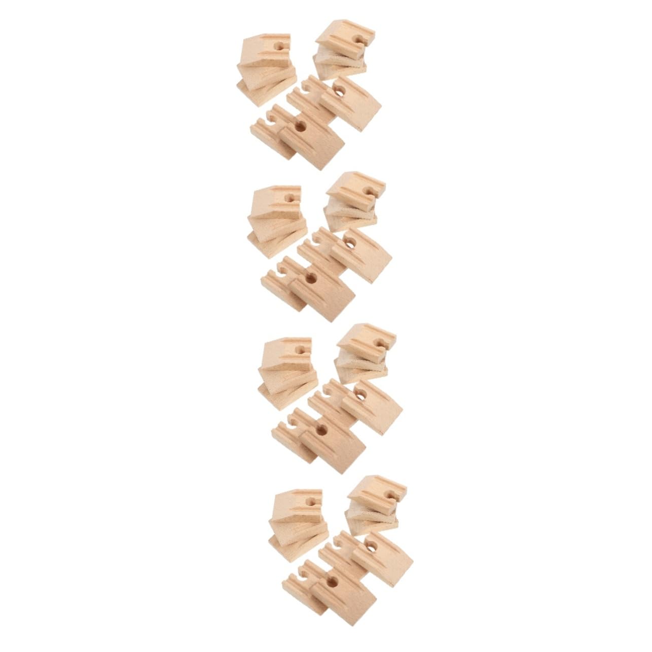 TOYANDONA 40pezzi Piste Concave Legno Per Treni Accessori Educativi Per Espansione Ferroviaria Design Compatto e Facile Da Usare