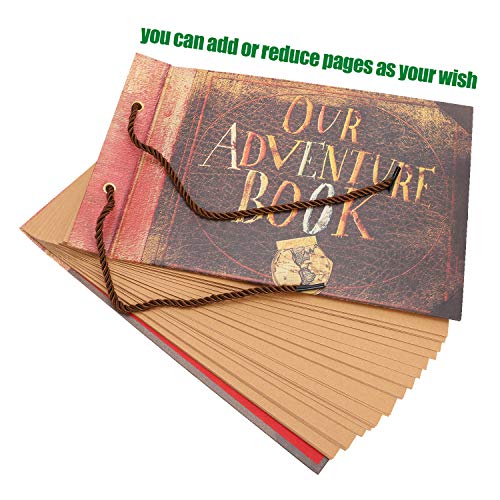 Fotoalbum Scrapbook, Our Adventure Book, Movie Up Travel Handmade Album DIY Fotobuch Scrapbook für Jahrestag, Hochzeit… – Bild 5