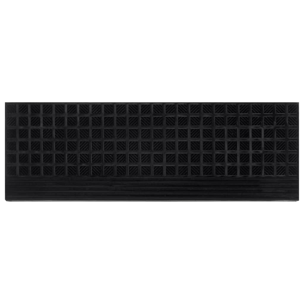 Juego de 10 alfombrillas de goma negra para escalones, 25 x 75 cm, con superficie antideslizante, diseño moderno, duradero y resistente, para escaleras, salón, pasillo