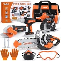 Vanplay Kids Toys Tool Set, Construction Tools with 4 Main Tools and Tool Bag, Toys for 3 4 Year Old Boys Gifts, Pretend Play