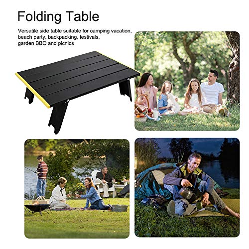 WERTAZ Folding Camping Table Portable Aluminium Beach Table Folding Mini Folding Picnic Table Light Compact for Camping Picnic Outdoor Travel Beach - Image 6