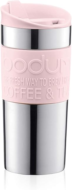 Bodum 11068-340B-Y19 Travel Mug, kubek termiczny, 0,35 l, mały, pastelowy róż